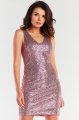 Sukienka A484 pink-1 8729  | 12463-Pink-L