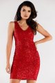 Sukienka A484 red-4 8730  | 12463-Red-L