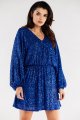 Sukienka A485 blue-4 8733  | 12464-Blue-ONE-SIZE