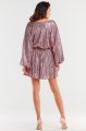Sukienka A485 pink-4 8734  | 12464-Pink-ONE-SIZE
