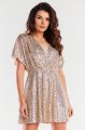 Sukienka A488 beige-1 8743  | 12467-Beige-M