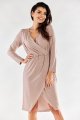Sukienka A548 beige-1 8747  | 12468-Beige-L