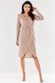 Sukienka A548 beige-2 8747  | 12468-Beige-L