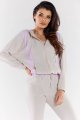 Bluza A495 beige-violet-4 8767  | 1030-Beige-Violet-S