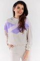 Bluza A497 beige-violet-3 8770  | 1033-Beige-Violet-S