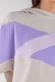 Bluza A497 beige-violet-4 8770  | 1033-Beige-Violet-S