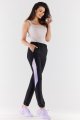 Spodnie A498 black-violet-1 8774  | 1034-Black-Violet-M