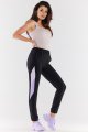 Spodnie A498 black-violet-2 8774  | 1034-Black-Violet-M