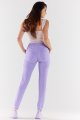 Spodnie A498 violet-beige-4 8775  | 1034-Violet-Beige-M