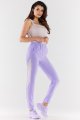 Spodnie A498 violet-beige-2 8775  | 1034-Violet-Beige-L