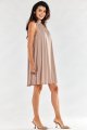 Sukienka A556 beige-3 8777  | 12476-Beige-LXL