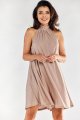 Sukienka A556 beige-1 8777  | 12476-Beige-SM