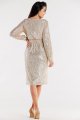 Sukienka A565 beige-4 8789  | 12485-Beige-S