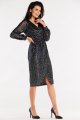 Sukienka A565 graphite-3 8792  | 12485-Graphite-L