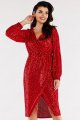 Sukienka A565 red-1 8793  | 12485-Red-S