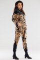 Bluza A481 beige-black pattern-7 8799  | 1019-Beige-Black pattern-SM