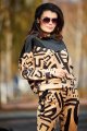 Bluza A481 beige-black pattern-11 8799  | 1019-Beige-Black pattern-SM