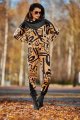 Bluza A481 beige-black pattern-12 8799  | 1019-Beige-Black pattern-SM