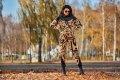 Bluza A481 beige-black pattern-14 8799  | 1019-Beige-Black pattern-SM