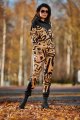 Bluza A481 beige-black pattern-18 8799  | 1019-Beige-Black pattern-SM