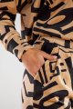 Spodnie A482 beige-black pattern-5 8800  | 1020-Beige-Black pattern-S