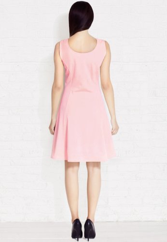 Sukienka Rozkloszowana Różowa M007