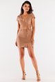 Spódnica M307 beige-2 8862  | 12819-Beige-L