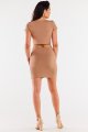 Spódnica M307 beige-4 8862  | 12819-Beige-L