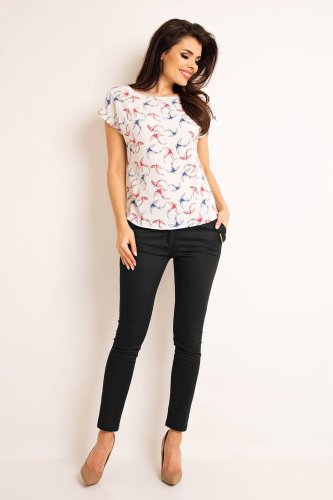 Bluzka w ptaszki Ecru AW172