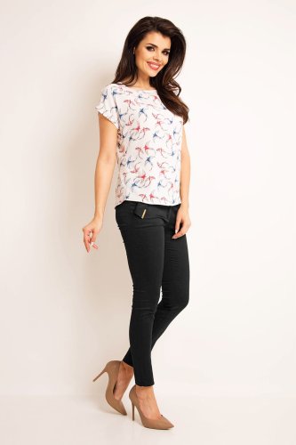 Bluzka w ptaszki Ecru AW172