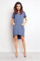 Sukienka M076 blue-1 8885  | 13227-Blue-LXL