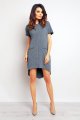 Sukienka M076 graphite-1 8886  | 13227-Graphite-LXL