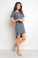 Sukienka M076 graphite-2 8886  | 13227-Graphite-LXL