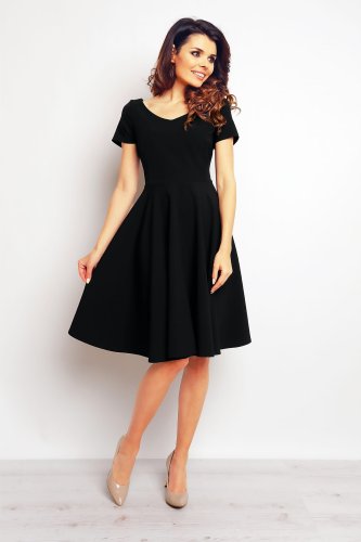 Sukienka Rozkloszowana Czarna IN91