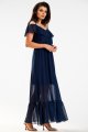 Sukienka A573 navy-2 8894  | 13634-Navy-L