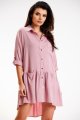 Sukienka A584 dirty pink-1 8901  | 13640-Dirty Pink-LXL