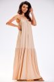 Sukienka A582 beige-5 8903  | 13735-Beige-LXL