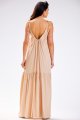 Sukienka A582 beige-6 8903  | 13735-Beige-LXL