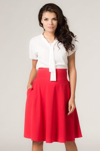 Spódnica Midi Czerwona Sandra