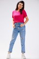 Bluzka A588 fuchsia-4 8913  | 13737-Fuchsia-L