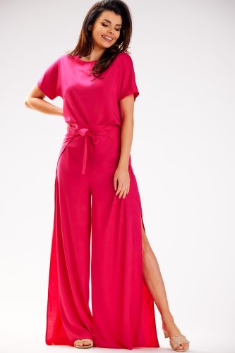 Spodnie typu greckiego Fuksja AW589