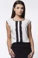 Bluzka A024 ecru-black-2 8930  | 13939-Ecru-Black-L