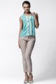 Bluzka A024 mint-ecru-4 8932  | 13939-Mint-Ecru-L
