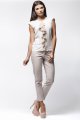 Bluzka A025 ecru-beige-3 8933  | 13956-Ecru-Beige-L