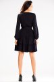 Sukienka A603 black-4 8939  | 14044-Black-L