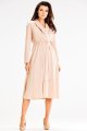 Sukienka A604 beige-1 8941  | 14045-Beige-L