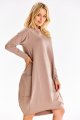 Sukienka M329 latte-1 8975  | 14293-Latte-LXL