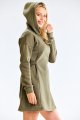 Sukienka M331 khaki-4 8982  | 14295-Khaki-L