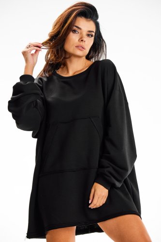 Bluza oversize tunika Czarna IN335