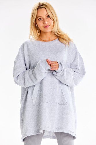 Bluza oversize tunika Szara IN335